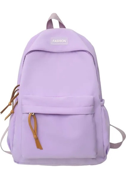Kawaii Büyük Kapasiteli Su Geçirmez Kolej Sırt Çantası Kore Sürümü Basit Okul Çantaları Modaya Uygun Kadınlar Dizüstü Bilgisayar Sırt Çantası Seyahat Kitap Çantası Renk: Mor (Yurt Dışından)