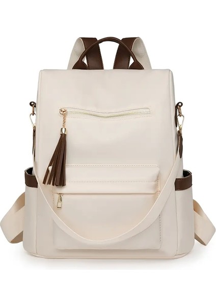 Kadınların Zarif Püskül Anti-Hırsızlık Sırt Çantası Çok Yönlü Hafif Su Geçirmez Naylon Sırt Çantası Kadınlar Için Basit Gidiş Seyahat Bagcolor: Siyah (Yurt Dışından)