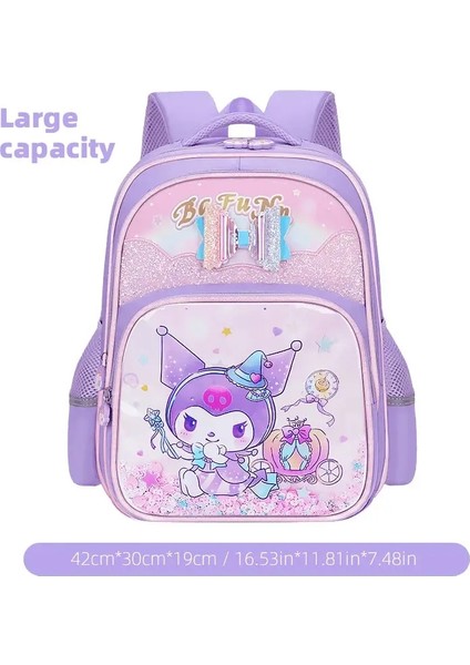 Sanrio Kuromi Mymelody Su Geçirmez Sırt Çantası, Sevimli Çizgi Film Büyük Kapasiteli Okul Çantası, Şık Gündelik Gündelik, Çoklu Cepscolor: Kuromi-A (Yurt Dışından)