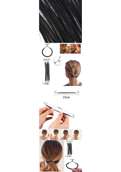 Turk Kancalı At Kuyruğu Lastik Toka 10 Adet - EMY6429-3471 fiyatları