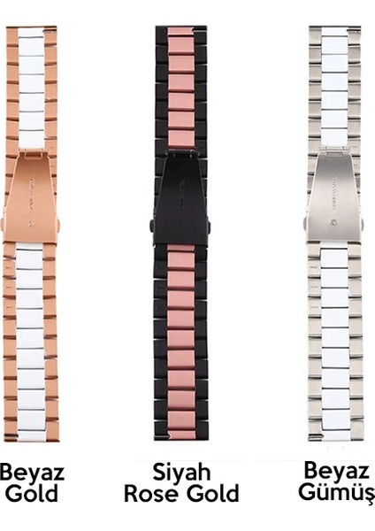 22MM Gear S3 Watch 4 -Gt2 GT2E 46MM Kayışkordon Seramik Paslanmaz ÇELIK-(5775) - EMY4066-6886 modelleri