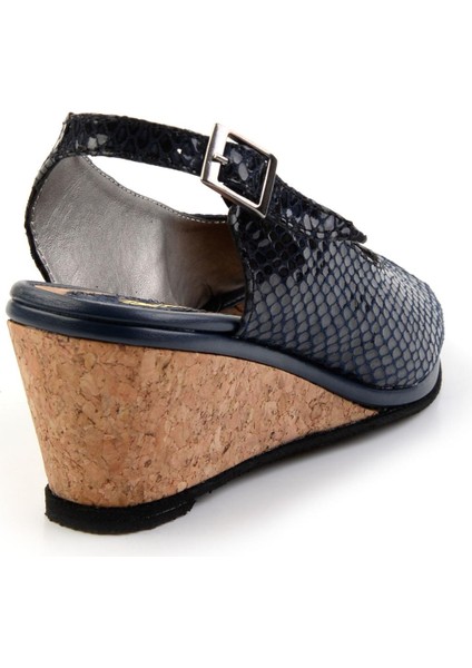 Lacivert Leather Kadın Sandalet K05582040507 fırsatları