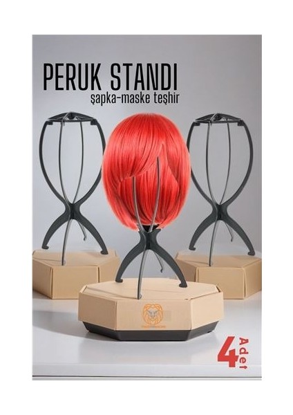 Turk Peruk Standı 4 Adet - EMY3101-1953