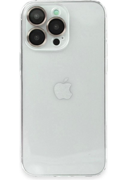 Newface iPhone 14 Pro Max Kılıf Luko Lens Silikon - Gold