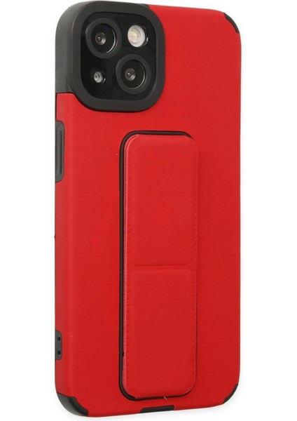 Newface iPhone 14 Plus Kılıf Mega Standlı Silikon - Kırmızı fiyatları