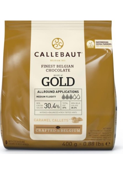 Gold Karamel Kuvertür Drop Çikolata 400 gr