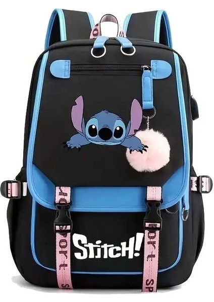 Disney Stitch Akıllı Sırt Çantası Su Geçirmez Sırt Çantası, Seyahat Sırt Çantası, Şık Okul Çantası, Büyük Kapasiteli Katlanabilir Açık Hava Daypackcolor: A (Yurt Dışından)