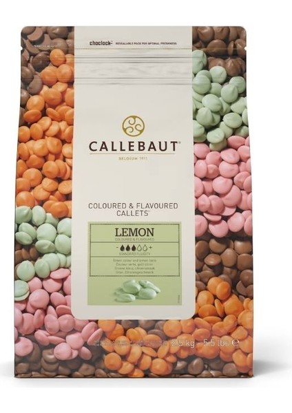 Limon Aromalı Küvertür Drop Çikolata 2,5 Kg