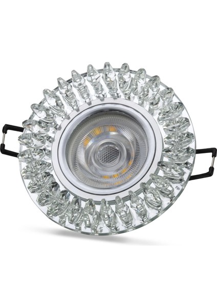 Noas YL65 1727 Troya LED Çerçeveli 4000K Kristal Cam Spot Kasa - Priz ve Anahtar Için Uyumlu Çerçeve