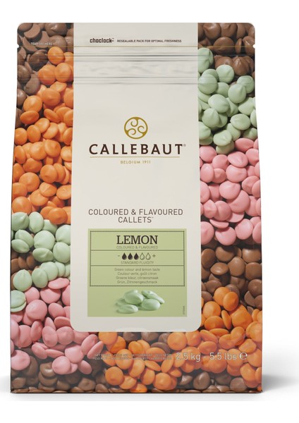 Limon Aromalı Küvertür Drop Çikolata 2,5 Kg
