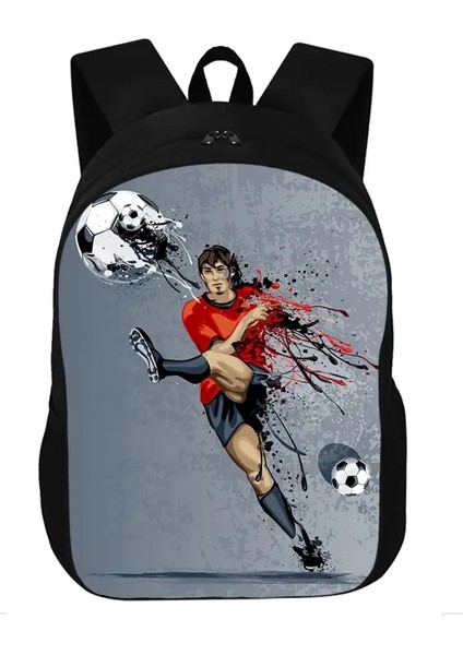Futbol Gençlik Sırt Çantası Çocuk Futbol Baskısı Okul Çantası Kız Kızlar Büyük Kapasiteli Depo Çantaları Bilgisayar Çantası Hediye Renk: D16CUNZUQIU02X/BOYUT: 12 Inç (Yurt Dışından)