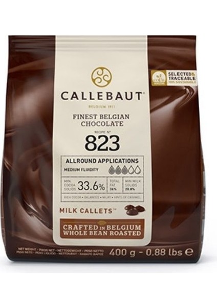 823 Sütlü Kuvertür Drop Çikolata 400 gr