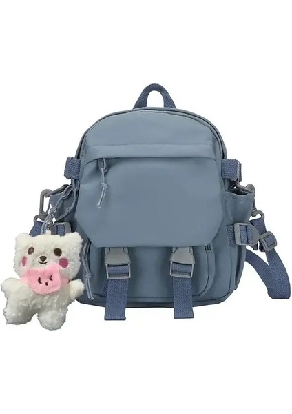 Moda Kawaii Mini Sırt Çantası Kadın Omuz Çantası Genç Kızlar Için Çok Fonksiyonlu Küçük Çanta Bayanlar Travle Okulu Backpackscolor: Bej Yok Kolye (Yurt Dışından)