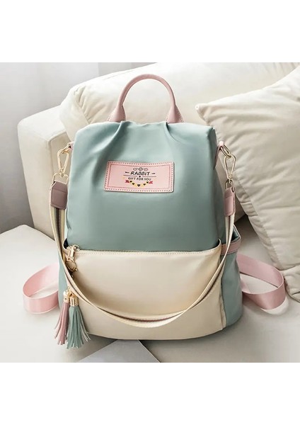 Yeni Yüksek Kaliteli Kadın Omuz Çantası Büyük Kapasiteli Oxford Kumaş Çantalar Bayanlar Sırt Çantası Kadın Tote Kadın Omuz Backpackscolor: Siyah (Yurt Dışından)