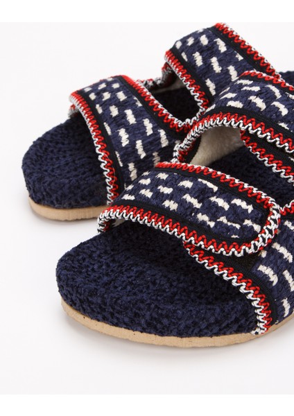 Çinta Lacivert Ecru Ev Terliği modelleri