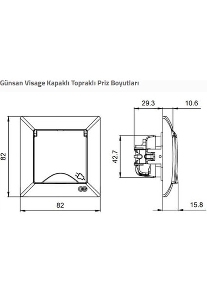 Visage Beyaz Topraklı Priz Çerçevesiz - Priz ve Anahtar Için Uyumlu Çerçeve fiyatları