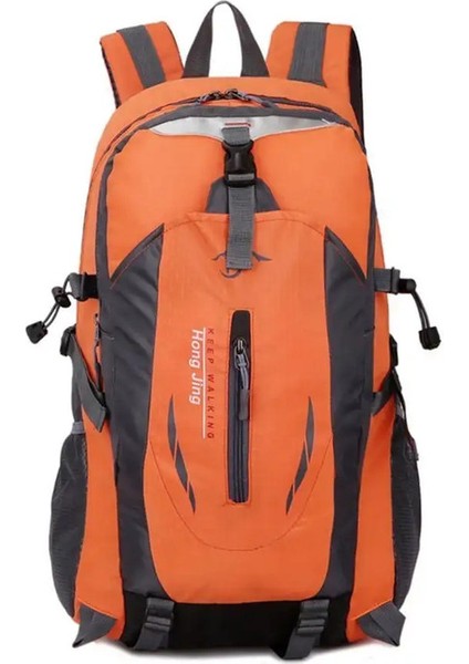 Yeni Dalı Kamp Sırt Çantası 40L Büyük Kapasiteli Seyahat Sırt Çantası Naylon Su Geçirmez Açık Çantalar Yürüyüş Seyahat Çantası Renk: Turuncu (Yurt Dışından)