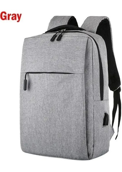 Moda Açık Yeni Dizüstü Bilgisayar USB Sırt Çantası Okul Çantası Sırt Çantası Rucksack Önleyici Hırsızlık Erkekler Backbag Seyahat Gün Çantaları Erkek Eğlence Sırt Çantası Renk: Gri (Yurt Dışından)