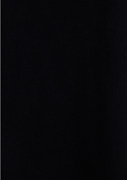 Mavi Nakışlı Siyah Basic Tişört 1613225-900