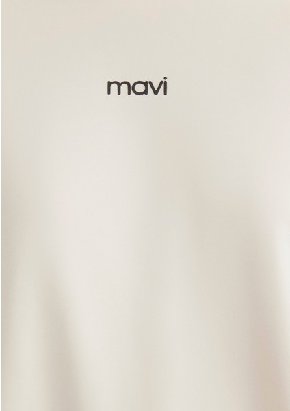 Mavi Logo Baskılı Beyaz Tişört 1612829-80194
