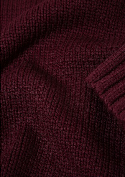 Bisiklet Yaka Bordo Kazak 1710516-70434