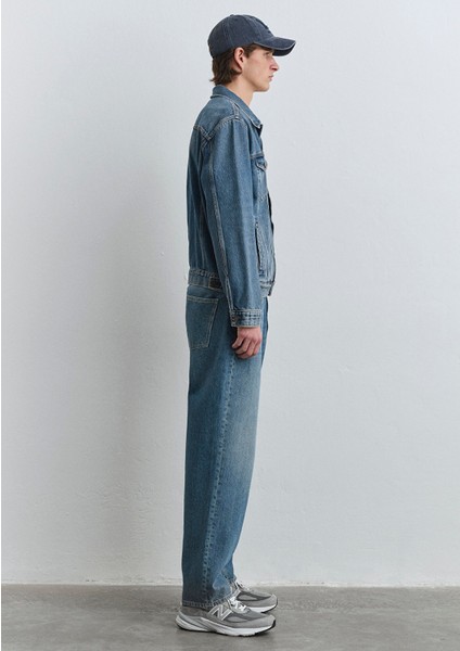 Ray Classic Denim Vintage İndigo Mavisi Jean Ceket 0110273-89412