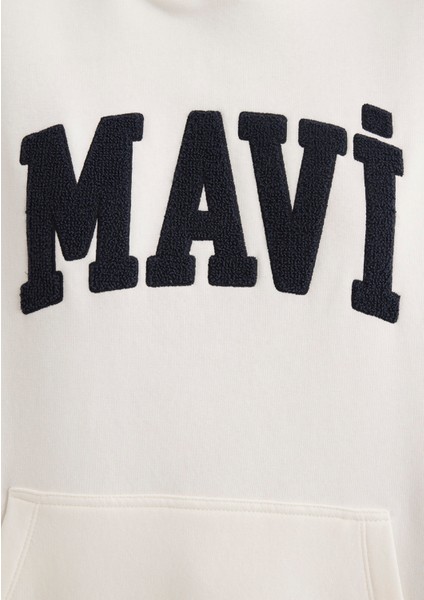 Mavi Logo Patchli Beyaz Sweatshirt 1S10175-80194
