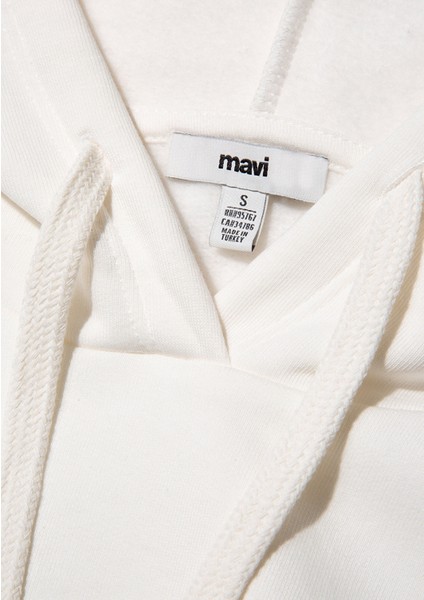 Mavi Logo Patchli Beyaz Sweatshirt 1S10175-80194