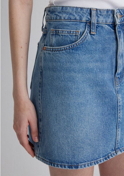 Bailey Real Blue Gölgeli Indigo Mavisi Jean Etek 1310204-87098