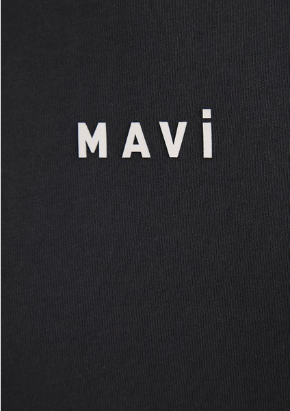 Mavi Logo Baskılı Antrasit Tişört 1612518-70087