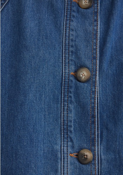 Kapüşonlu Indigo Ceket 1110557-18790