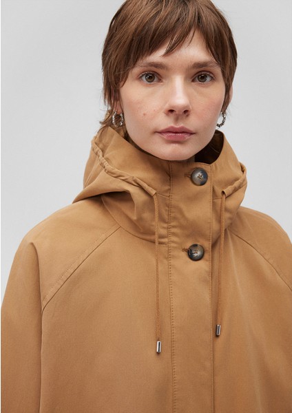 Kapüşonlu Kahverengi Trençkot 1110573-70269