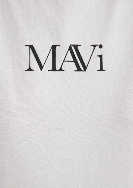 Mavi Logo Baskılı Beyaz Tişört 1611594-620