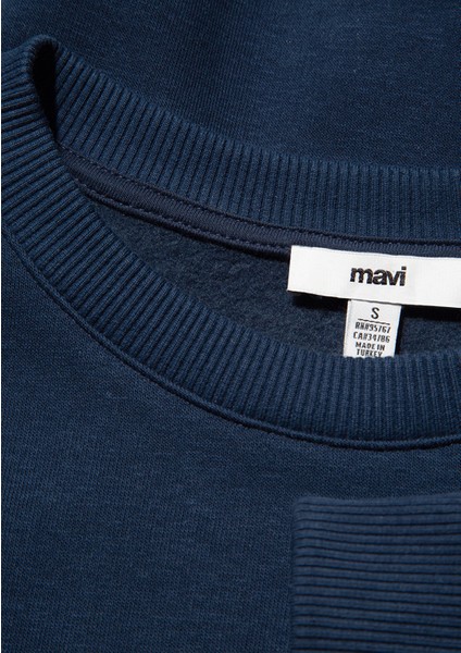 Mavi Logo Baskılı Lacivert Sweatshirt 1611656-82454