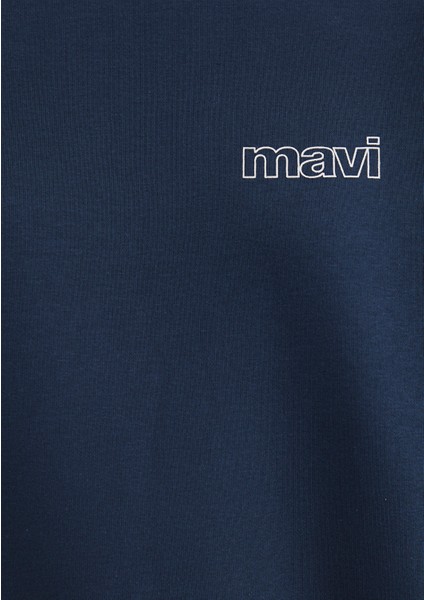 Mavi Logo Baskılı Lacivert Sweatshirt 1611656-82454