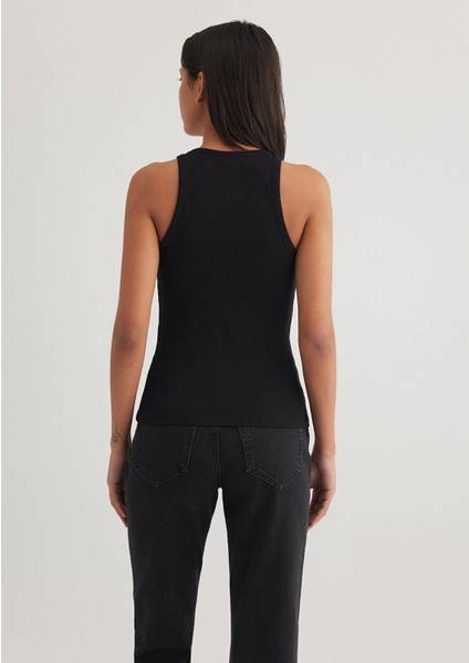 Halter Yaka Siyah Basic Atlet 1612462-900