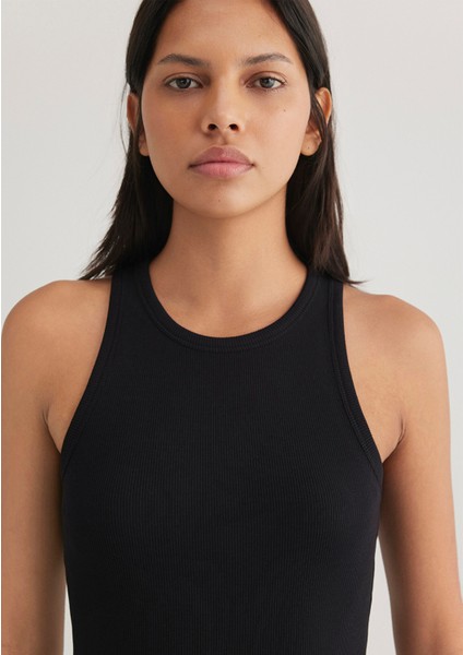 Halter Yaka Siyah Basic Atlet 1612462-900