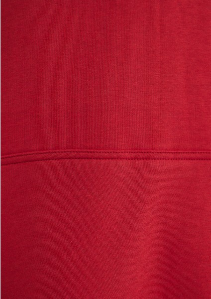 Mavi Logo Baskılı Kapüşonlu Kırmızı Sweatshirt 067149-86417