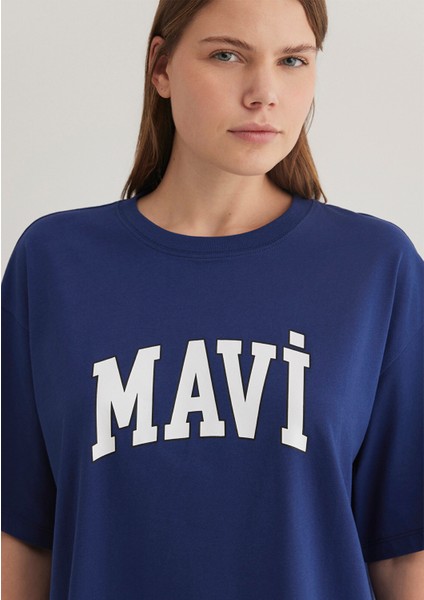 Mavi Logo Baskılı Lacivert Tişört 1600843-70722