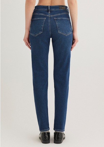 Cindy Gold Shape Koyu Mavi Jean Pantolon 100277-33687
