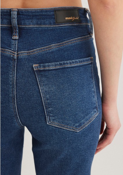 Cindy Gold Shape Koyu Mavi Jean Pantolon 100277-33687
