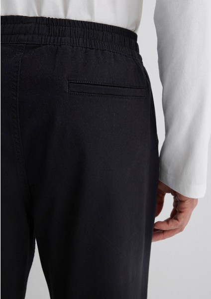 Beli Lastikli Siyah Jogger Pantolon 000169-34314