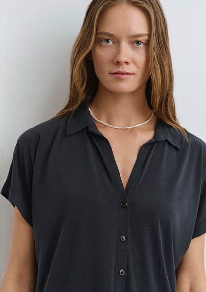 Lux Touch TENCEL TM Antrasit Modal Gömlek 168081-900