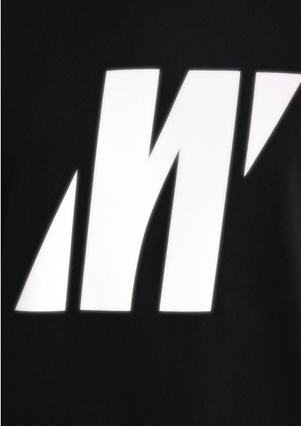 Mavi Pro Reflektör Logo Baskılı Siyah Tişört 066000-900