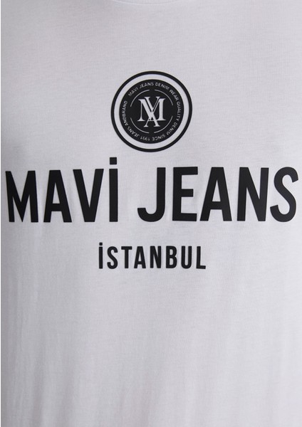 Mavi Jeans Baskılı Beyaz Tişört 066195-620