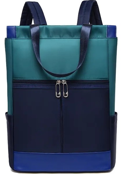 Oxford Su Itici Sırt Çantası Büyük Kapasiteli Okul Kız Dizüstü Bilgisayar Kitapları Omuz Çantaları Kontrast Renk Kadın Seyahat Satcheelcolor: Deep Blue Green (Yurt Dışından)