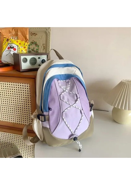 Kadın Omuzlar Sırt Çantası Genç Kızlar Spor Mochilas Kampüsü Öğrencileri Büyük Kapasite Okul Bagaj Naylon Su Geçirmez Seyahat Sırt Çantası: Siyah/boyut: 29X14X42CM (Yurt Dışından)