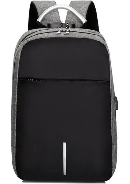 Hırsızlık Karşı Su Geçirmez Dizüstü Bilgisayar Sırt Çantası 17 Bilgisayar Çantası Seyahat Iş Yürüyüşü Backpacks Okul Back Pack Mochila Erkekler Için Renk: Gri (Yurt Dışından)