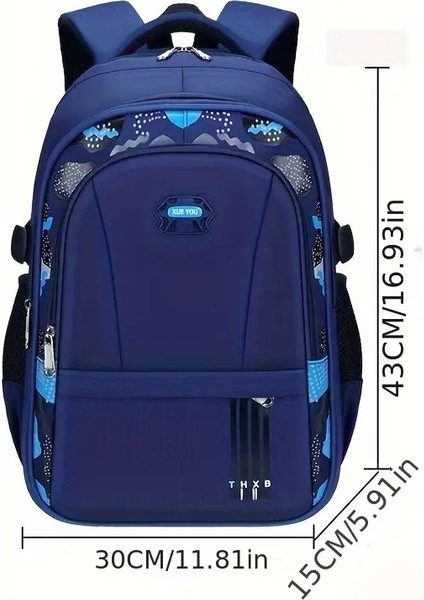 Yeni Ilköğretim Okulu Öğrencileri Schoolbag Erkekler 1-3-6 Sınıflar 6-12 Yaş Hafif Eğlence Çocuk Omuz Çantası Büyük Capacolor: Siyah Trompet (Yurt Dışından)