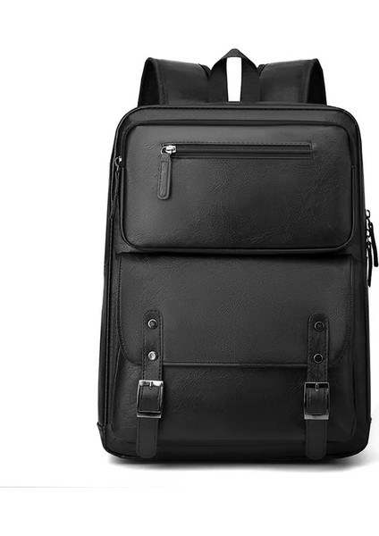 Moda Erkekler Sırt Çantası Pu Deri Bagpack Büyük Dizüstü Bilgisayar Sırt Çantaları Erkek Mochilas Gençler Için Siyah Okul Çantası Kahverengi Kese Doskolör: Siyah/boyut: 16 Inç (Yurt Dışından)